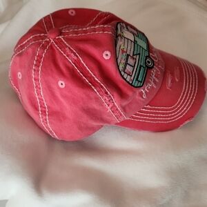 "Happy Camper" Hat with Embroidered Camper Design